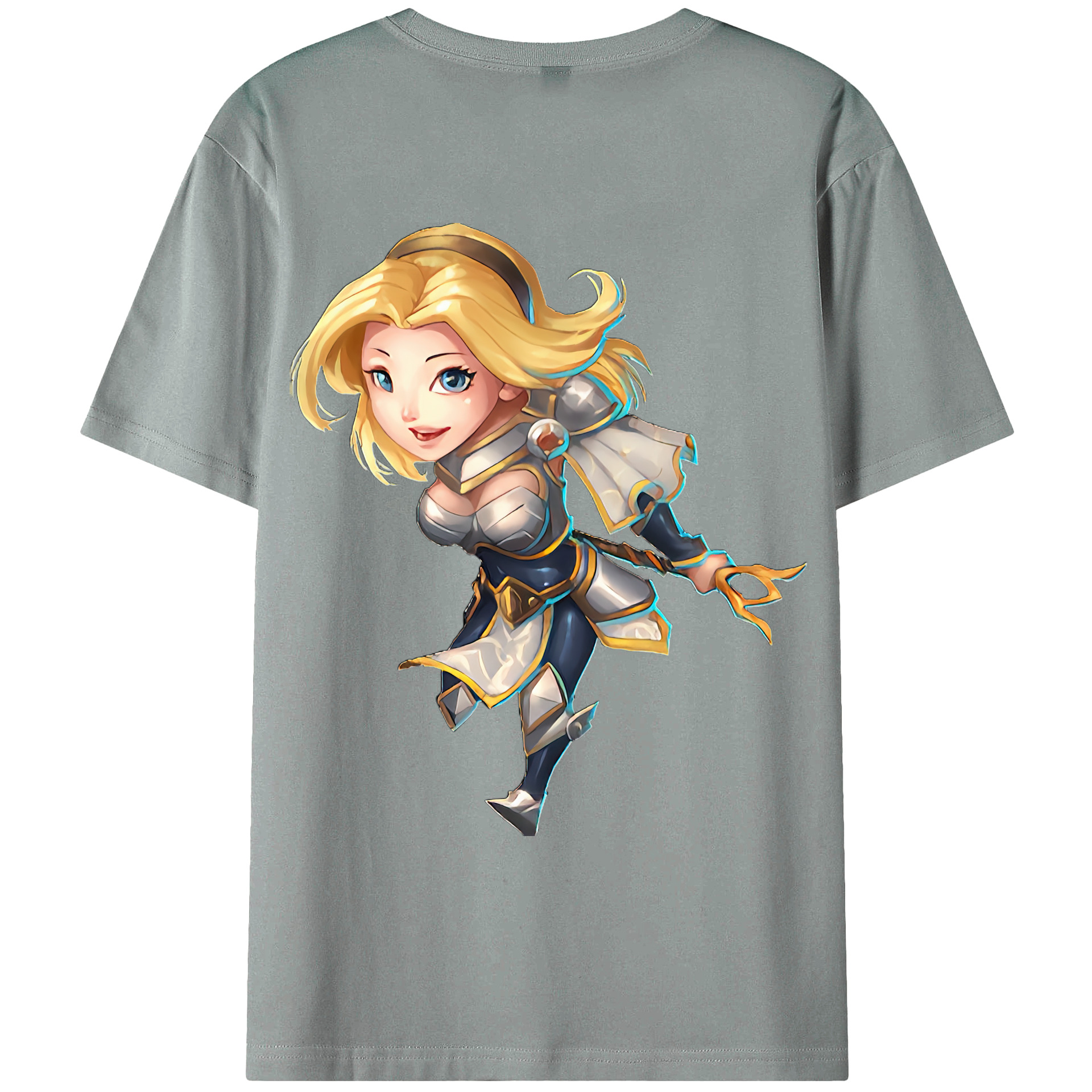 （画像用） リーグ・オブ・レジェンド League of Legends LOL 綿100％ メンズ半袖Tシャツ（バックプリント） 通気性